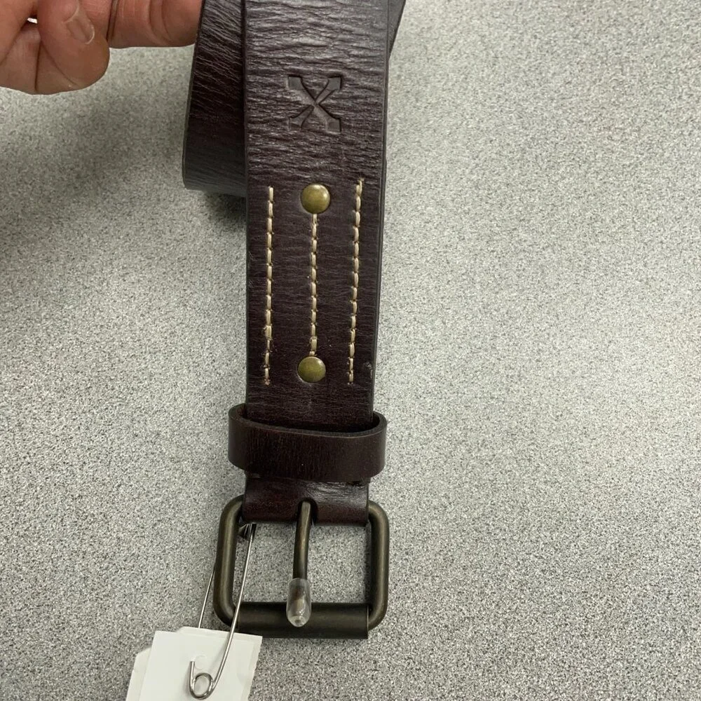 Men's 42 Chocolate Brown Leather Jean Belt  i1782